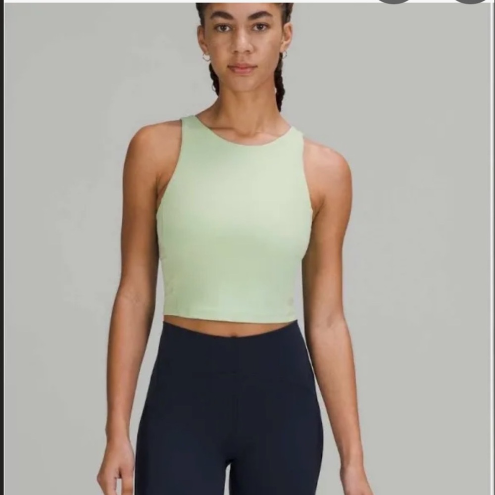 Lululemon Pale Blue Cropped Tank